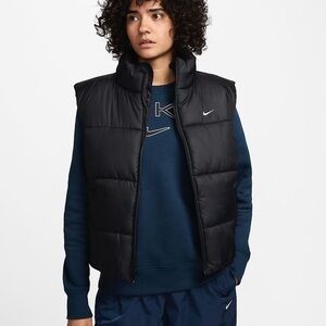 Nike women Black Quilted Vest